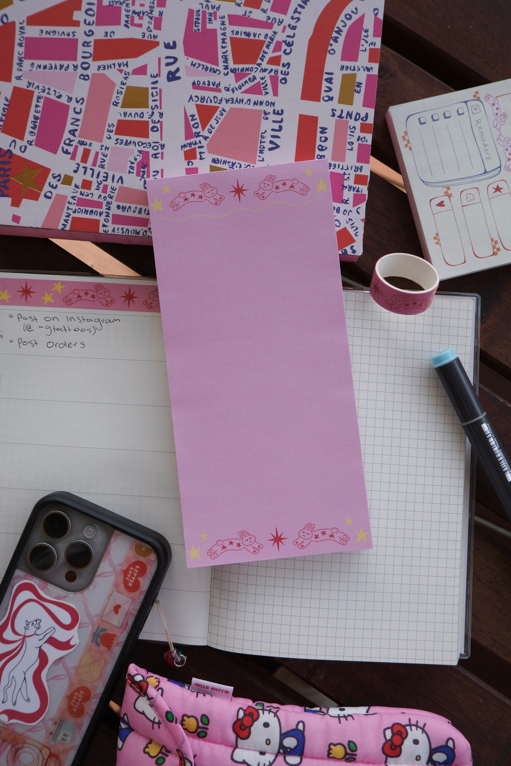 Pink Bunny Notepad