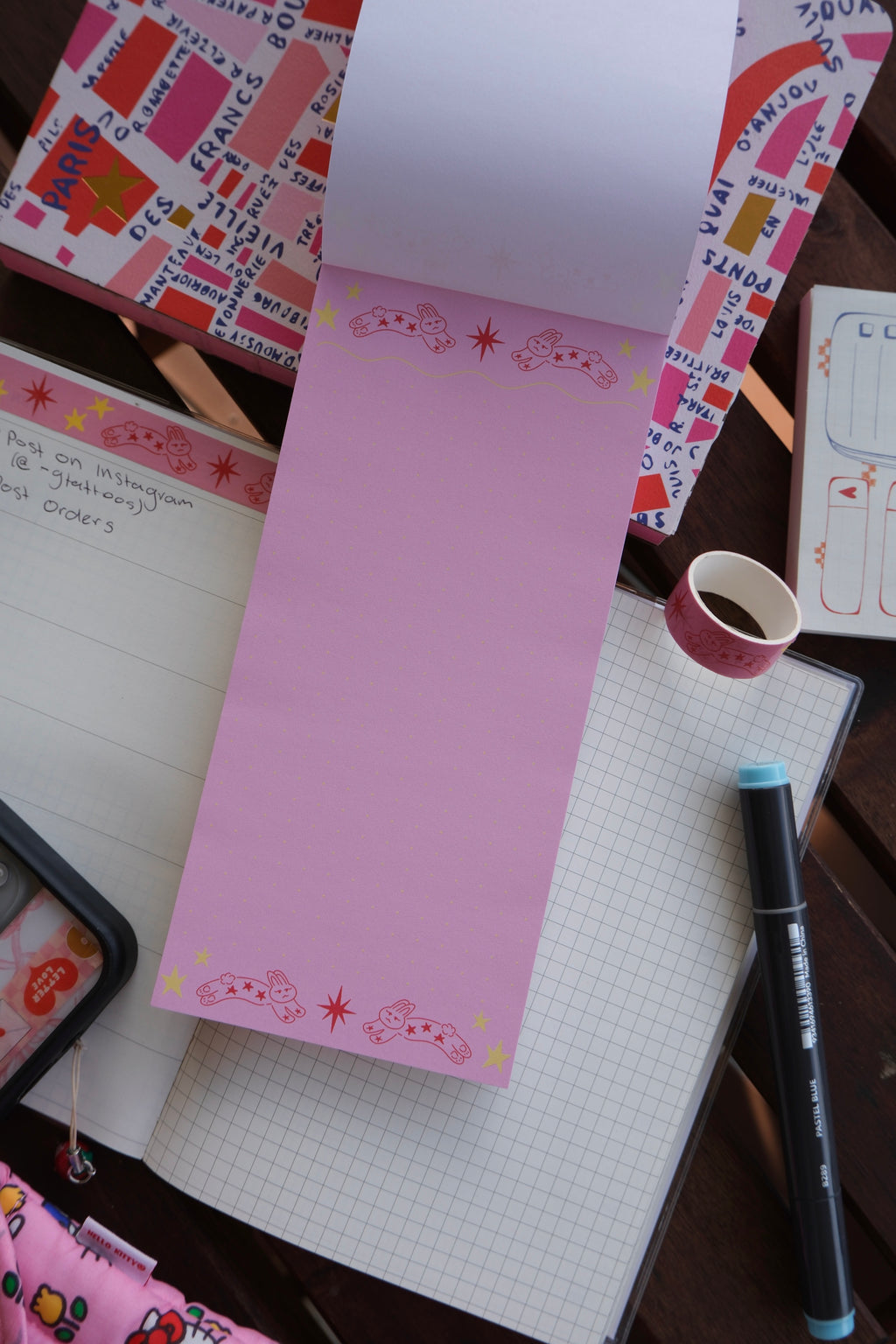 Pink Bunny Notepad